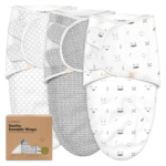 KeaBabies 3-Pack Organic Baby Swaddles for Newborns