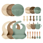 24 PCS Silicone Baby Feeding Set