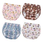 Joyo roy 4Pcs Plastic Diaper Covers for Girls Plastic Underwear for Potty Training