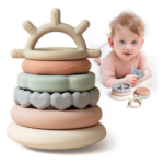 Moonkie Stacks of Circles Soft Teething Toy