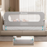 Bed Rail for Toddlers, 59-Inch Baby Bed Rail Guard with U-Shape Bas