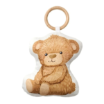 Fancy Fluff - Bear Shaped Cushion With Teether - Cuddle Bear