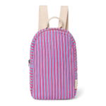 Raspberry Poplin Striped Mini Backpack