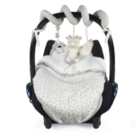 ACTIVITY STRING TOY COW LITTLE BLOOM GREY