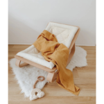 Muslin baby swaddle blanket "Ochre"